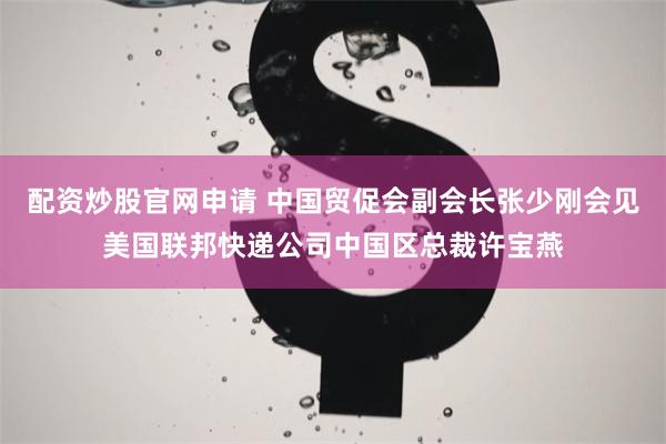 配资炒股官网申请 中国贸促会副会长张少刚会见美国联邦快递公司中国区总裁许宝燕