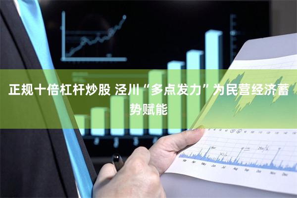正规十倍杠杆炒股 泾川“多点发力”为民营经济蓄势赋能
